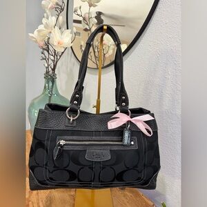 Coach Black and Pink Accent Shoulder Bag
